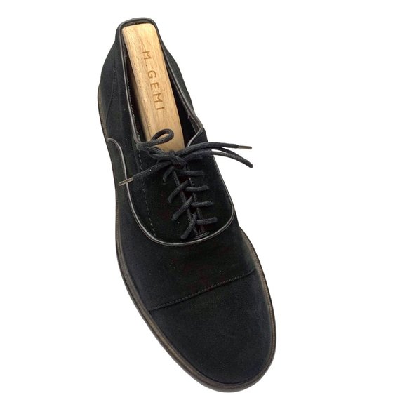 M. Gemi‎ Black Suede Cap Toe Dress Oxfords Shoes main image 9